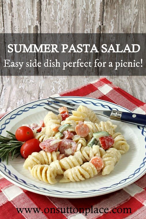 Summer Pasta Salad ~ Summer side dish perfect for a picnic!