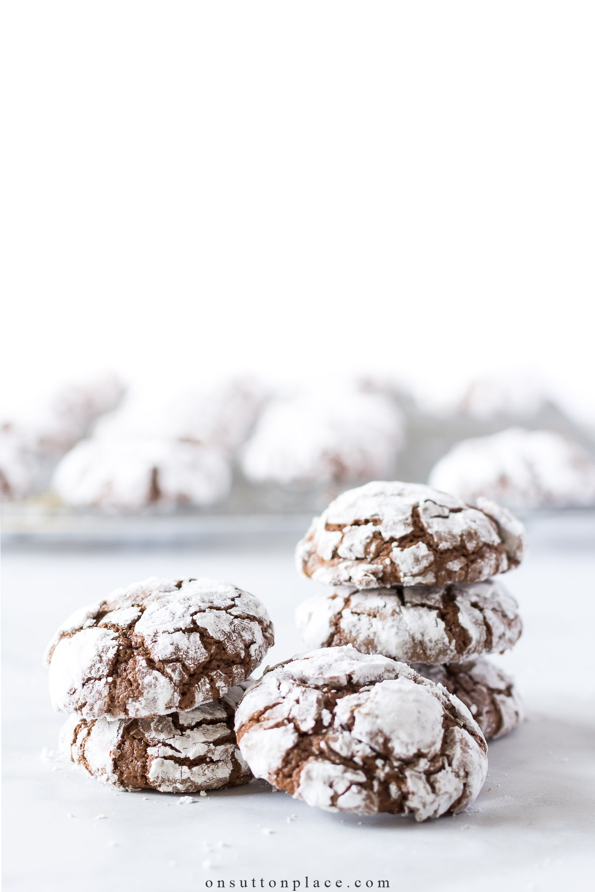 Chocolate Snowball Cookies Recipe (Chocolate Crinkle) - On Sutton Place