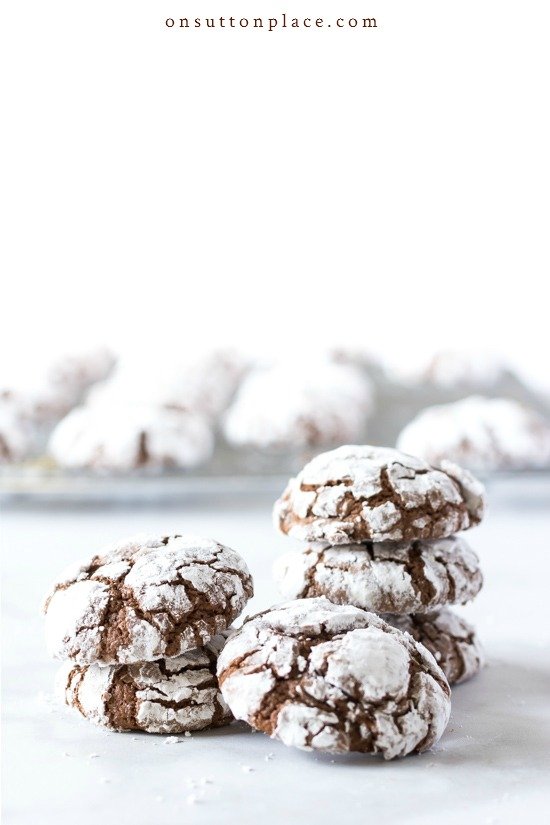 Chocolate Snowball Cookies Recipe (Chocolate Crinkle) - On Sutton Place