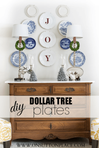 DIY Dollar Tree JOY Plates - On Sutton Place