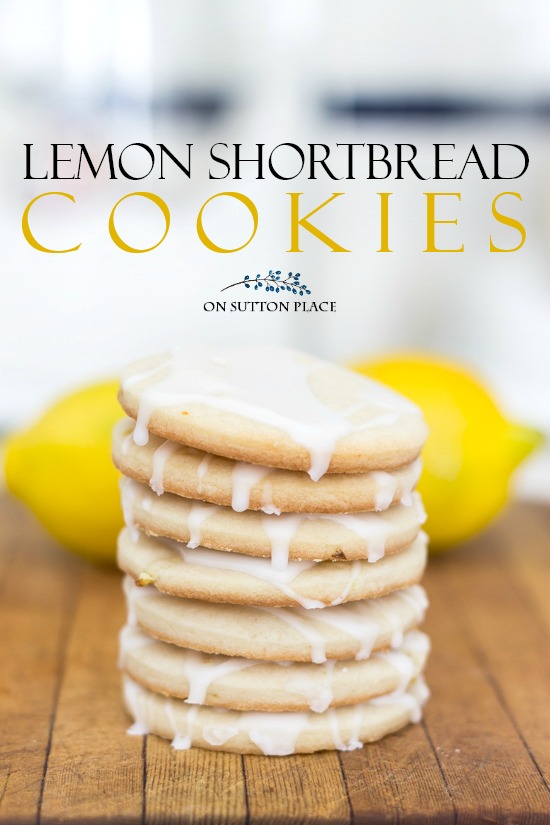 Lemon Shortbread Cookies Easy Recipe - On Sutton Place
