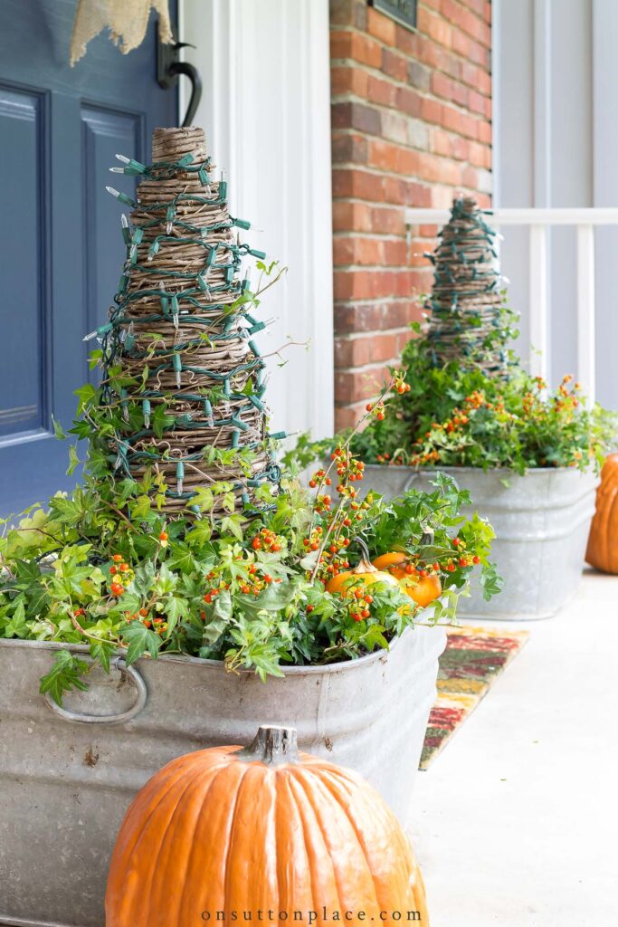 DIY Galvanized Wash Tub Planters - On Sutton Place