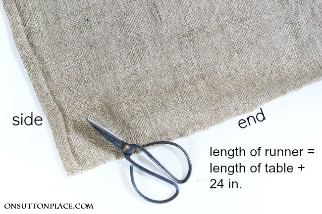 DIY Burlap Table Runner with Tassels - On Sutton Place