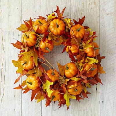 Fall White Pumpkin Wreath Tutorial - On Sutton Place