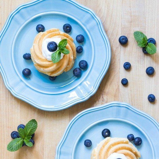 Lemon Blueberry Mini Fluted Cakes - Wilton