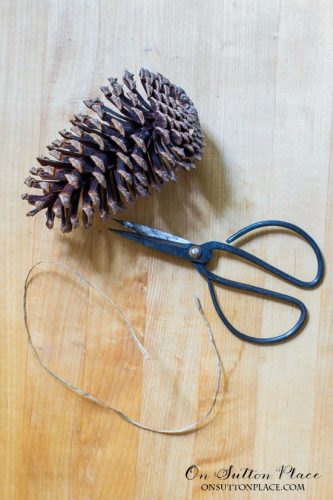 DIY Holiday Pinecone Garland Tutorial - On Sutton Place