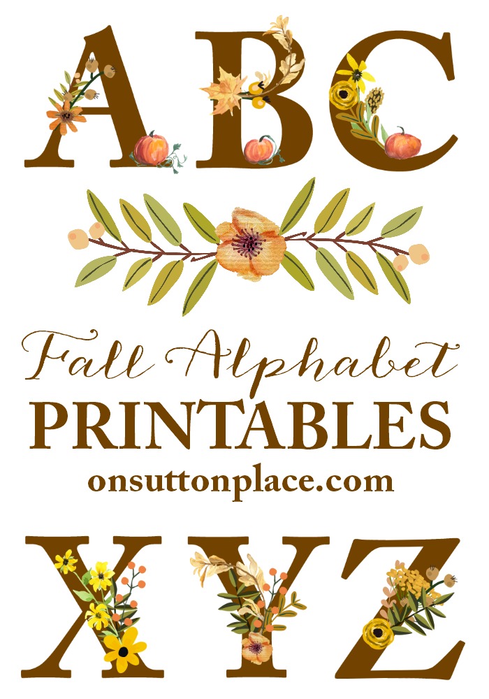 Fall Letters Printable