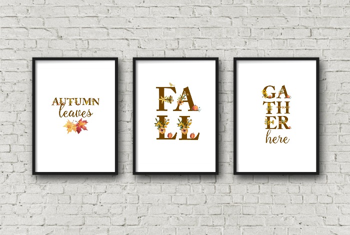 banner christmas printable Floral Wall Fall Printables  Art  Banners Alphabet DIY &