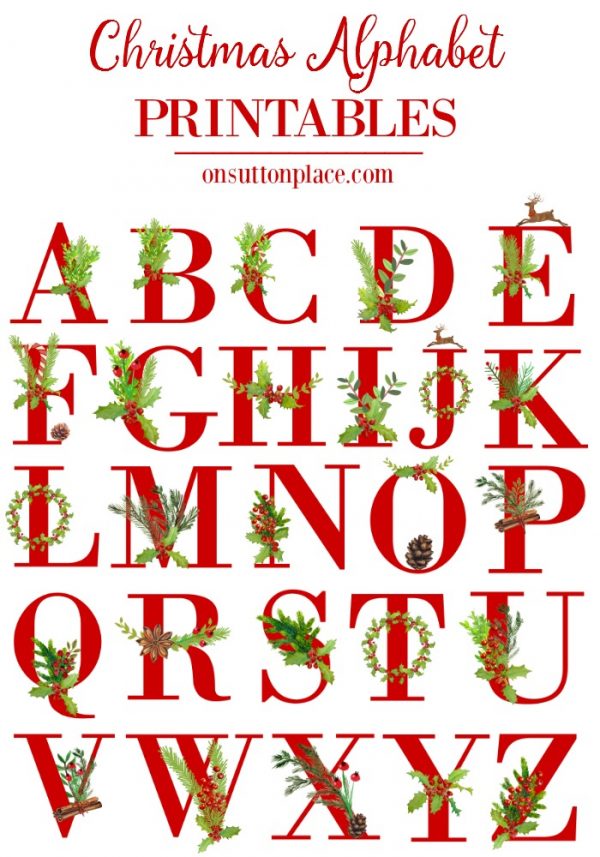 Alphabet Merry Christmas Letters Printable Printable World Holiday