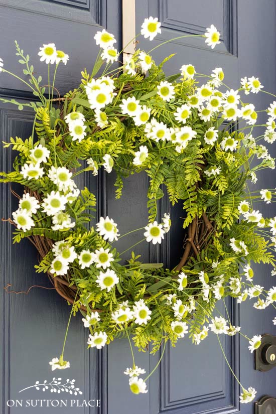 Spring Daisy Wreath, Floral Wreath, Spring Wreath, Farmhouse