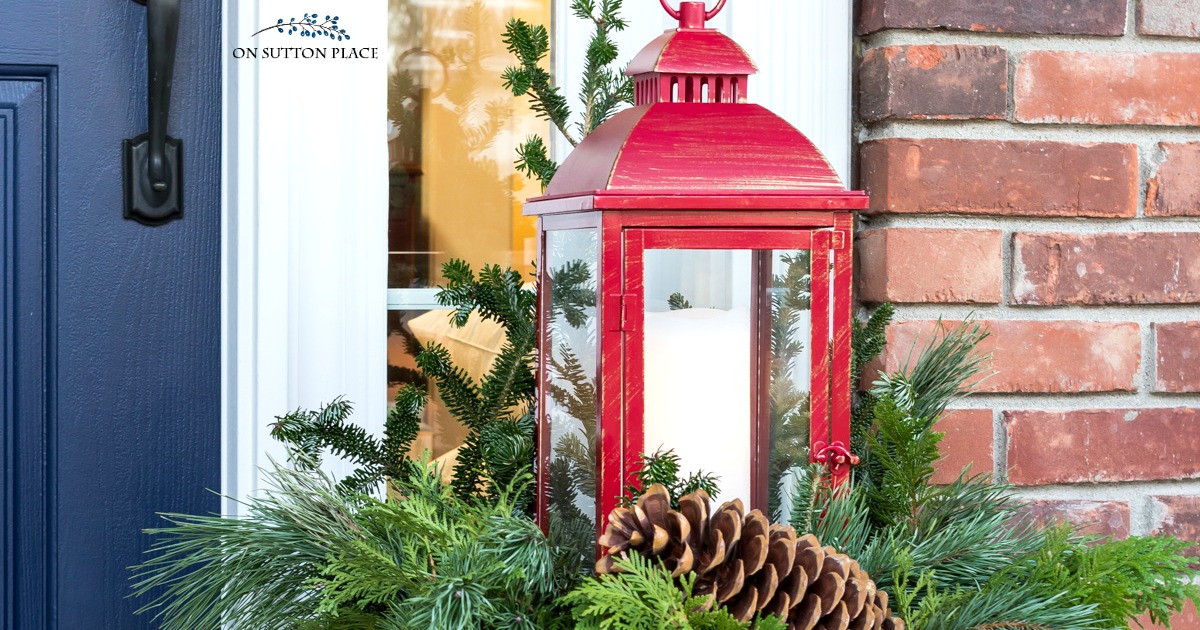 Festive & Frugal Christmas Porch Decor - On Sutton Place