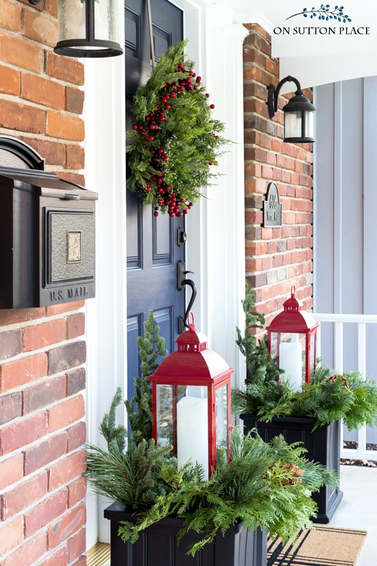 Easy Christmas Porch Decor Ideas - On Sutton Place
