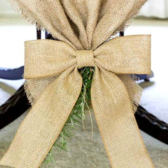 Impactful burlap bows. If making them isn't your thing there are beautiful  options to buy. Learn more and buy u…