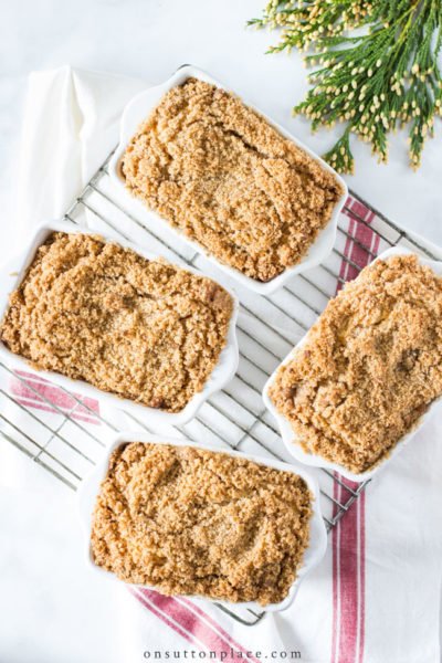 Cake Mix Quick Bread Recipe with Streusel Topping - On Sutton Place