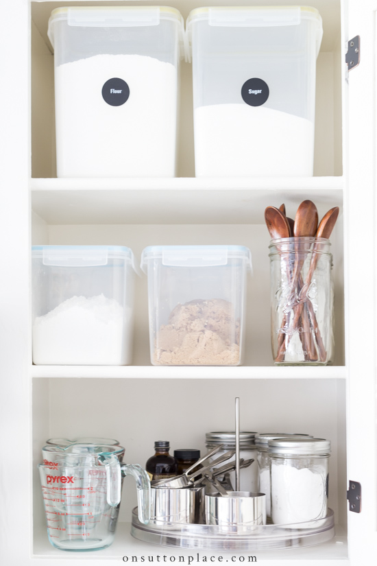 Baking Cabinet Organization Example Containers 