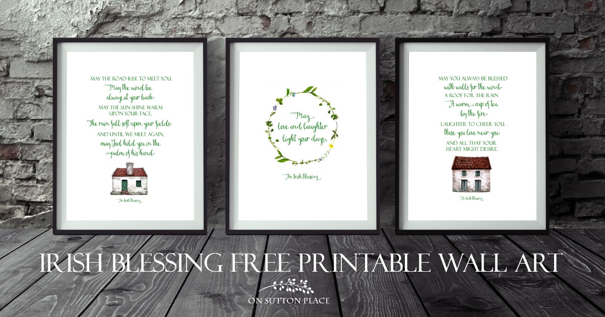 St. Patrick's Day Quote Art. Free Printable from Rays of Bliss