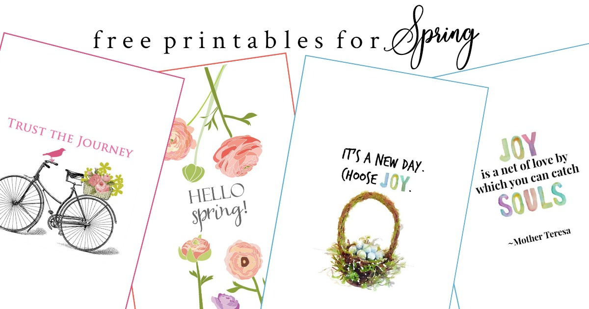 Spring Printables For Diy Wall Art On Sutton Place