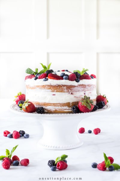 Simplified Berry Chantilly Cake Recipe - On Sutton Place