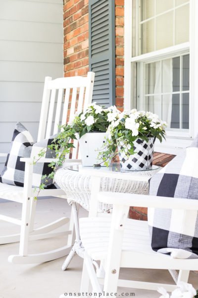 Black and White on the Front Porch - On Sutton Place