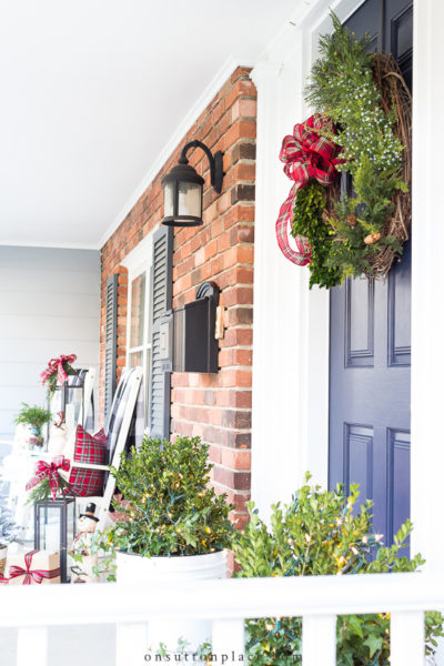 DIY Outdoor Christmas Decorations for the Porch - On Sutton Place