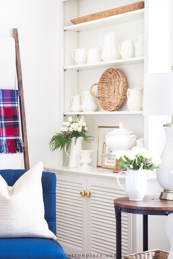 How To Decorate Shelves For Winter On Sutton Place