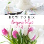 how to fix drooping tulips collage with text