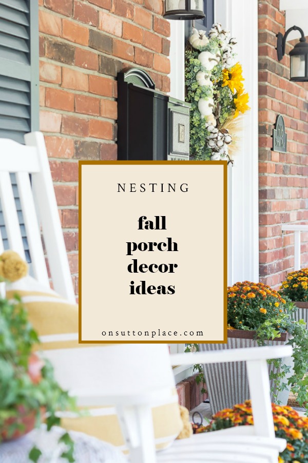 Porch Fall Decorating Ideas: Mums & Pumpkins - On Sutton Place