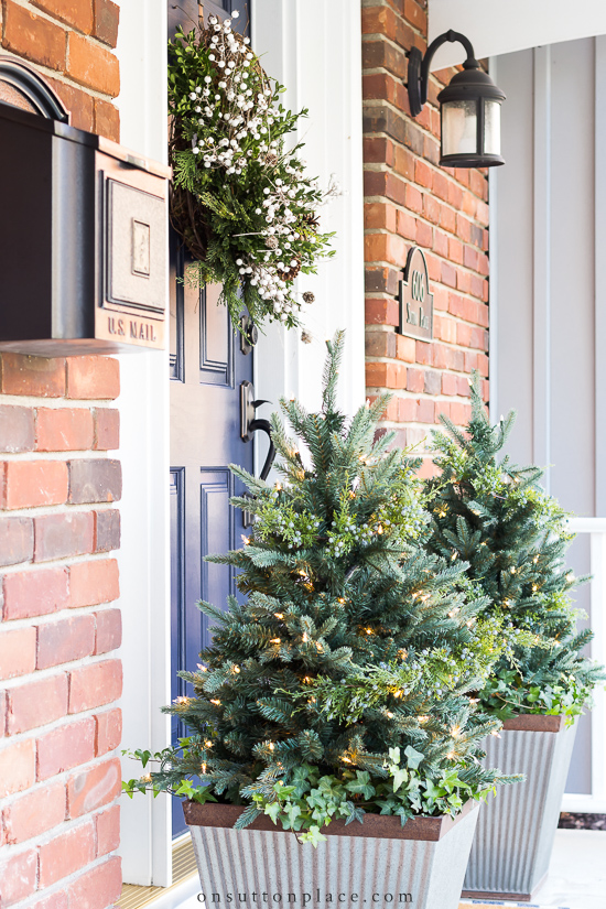 Festive & Frugal Christmas Porch Decor - On Sutton Place