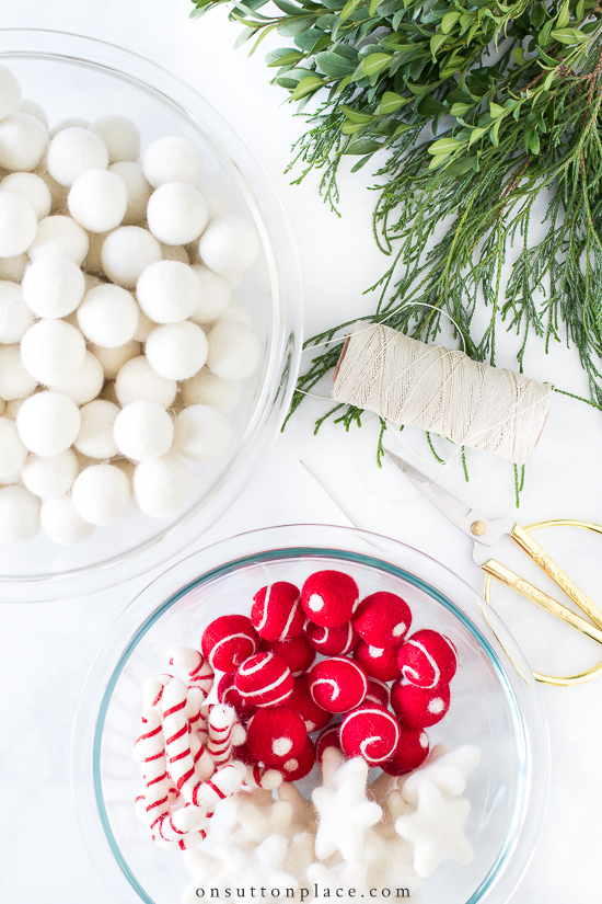 Make a Felt Ball Garland the Easy Way - DIY Candy