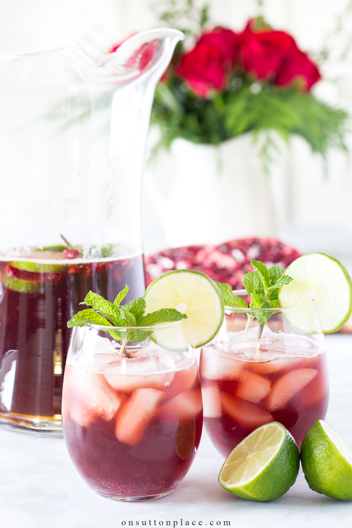 Sparkling Pomegranate Pitcher Cocktail Recipe