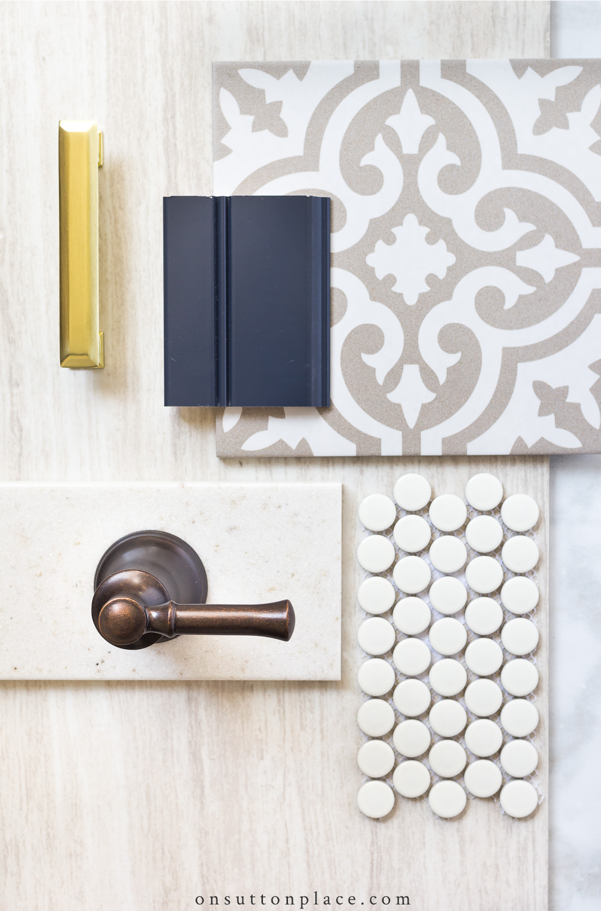 Small Bathroom Remodel Navy Neutral On Sutton Place