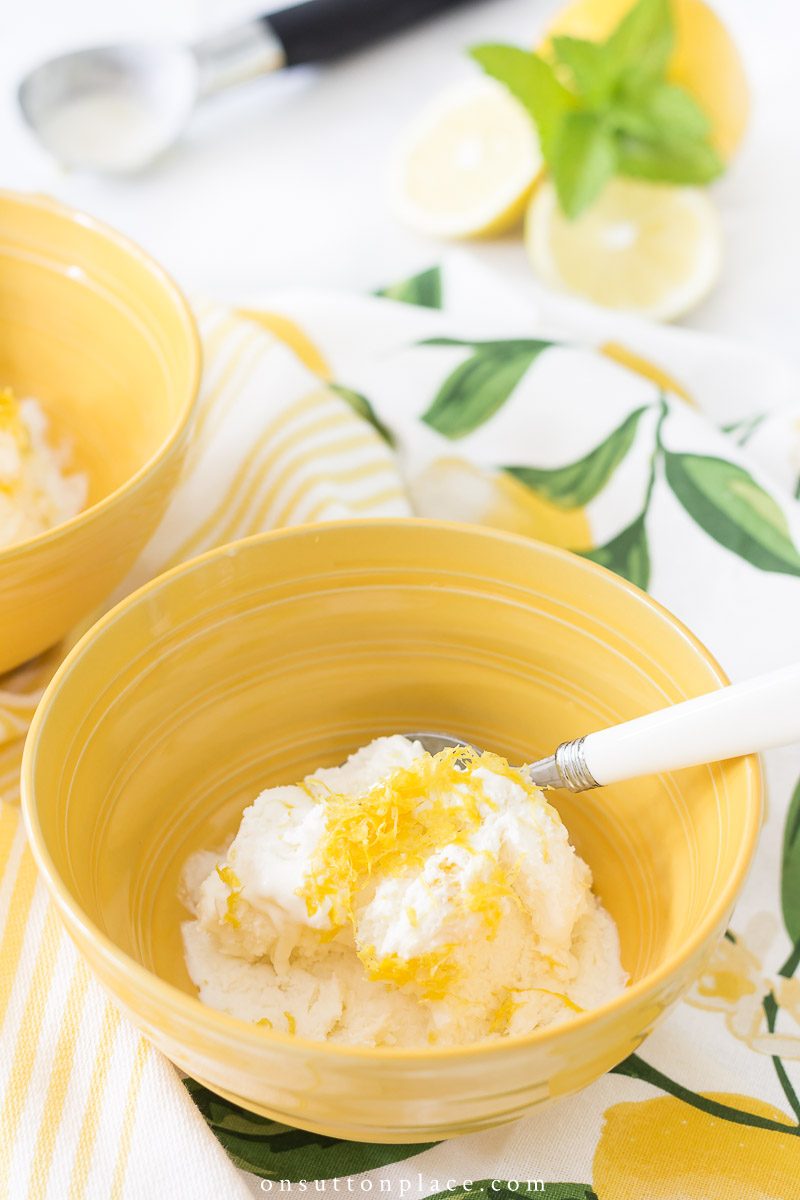 Homemade Lemon Ice Cream Recipe - On Sutton Place