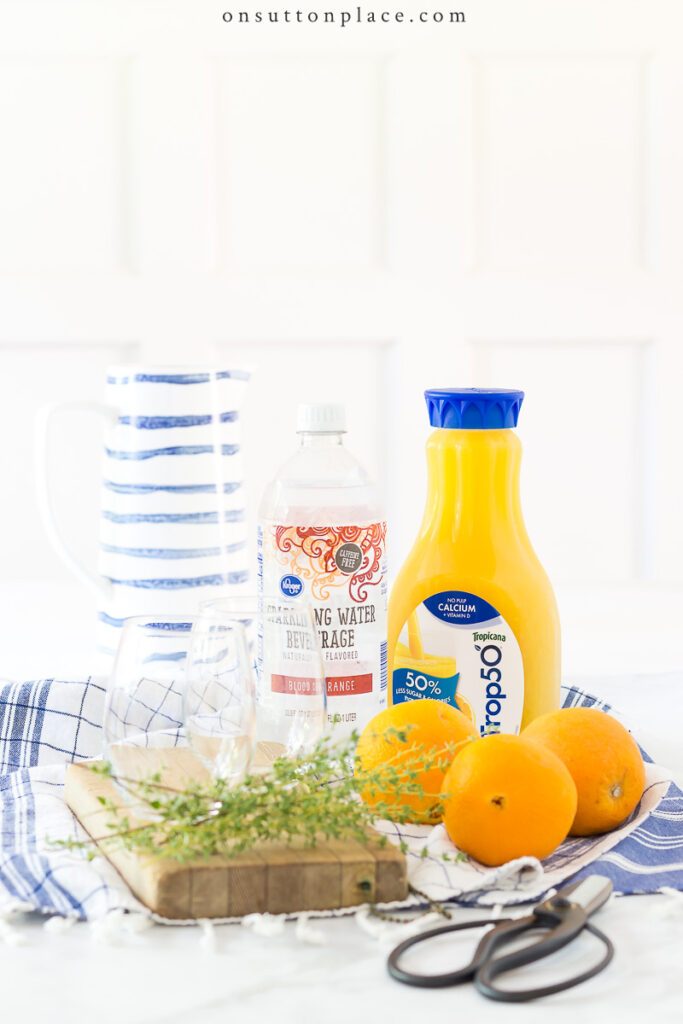 Sparkling Orange & Thyme Spritzer Recipe - On Sutton Place