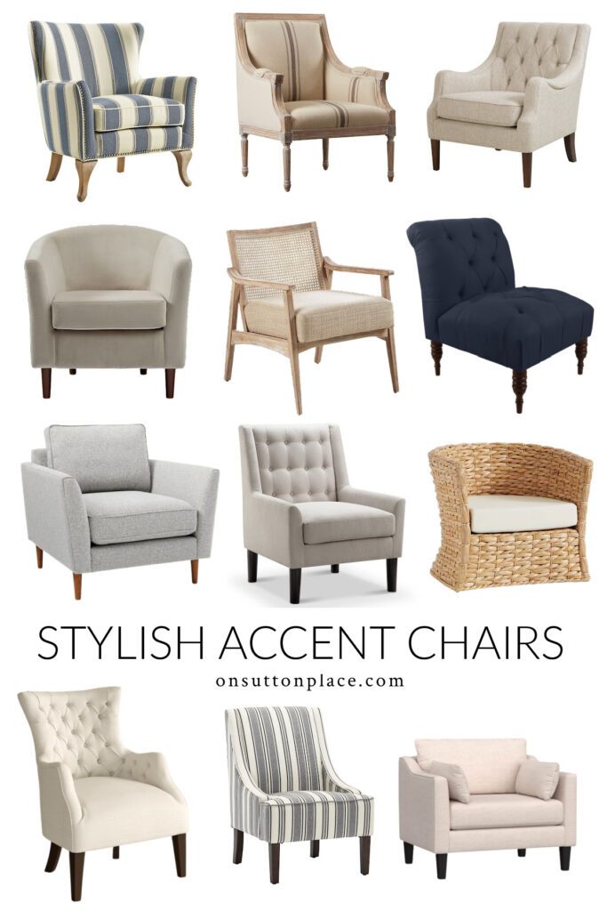 stylish accent chairs collage pin 2021 edited