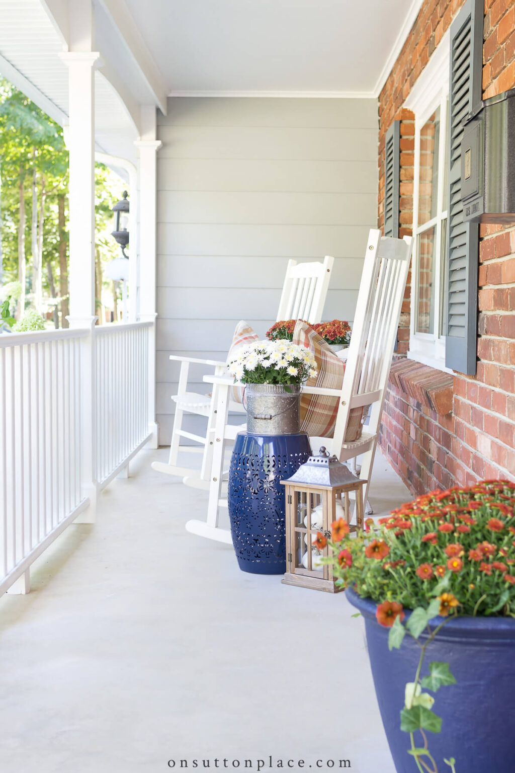 Front Porch Fall Decorating Inspiration - On Sutton Place