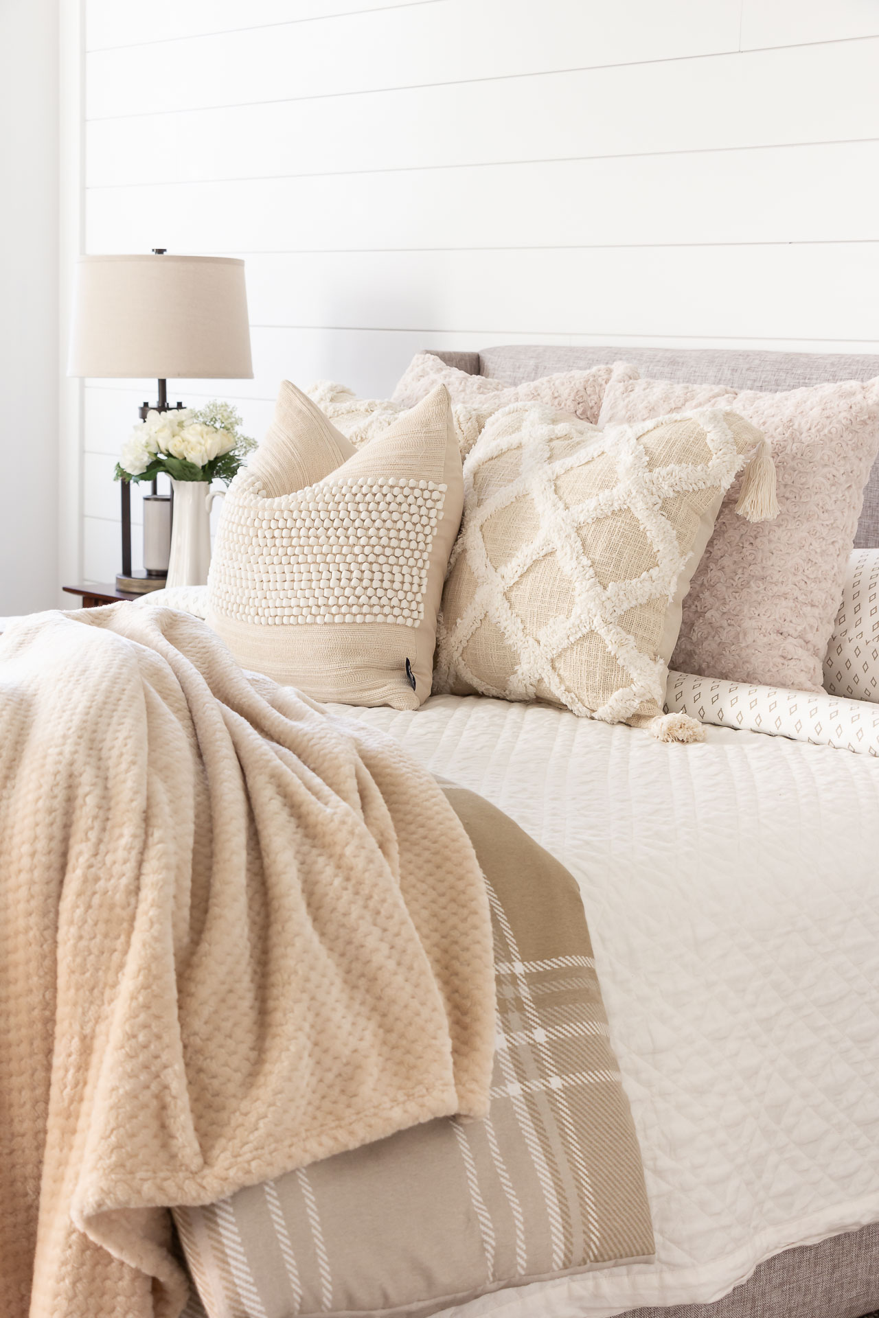 Adding Interest to Layered Neutral Bedding - On Sutton Place