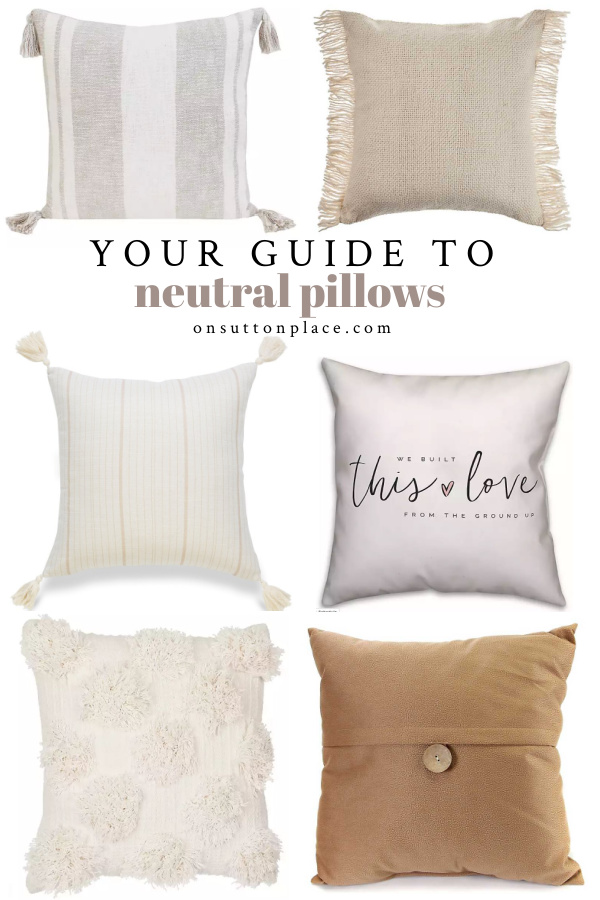 Neutral Pillows: They Don't Have to Be Boring! - On Sutton Place