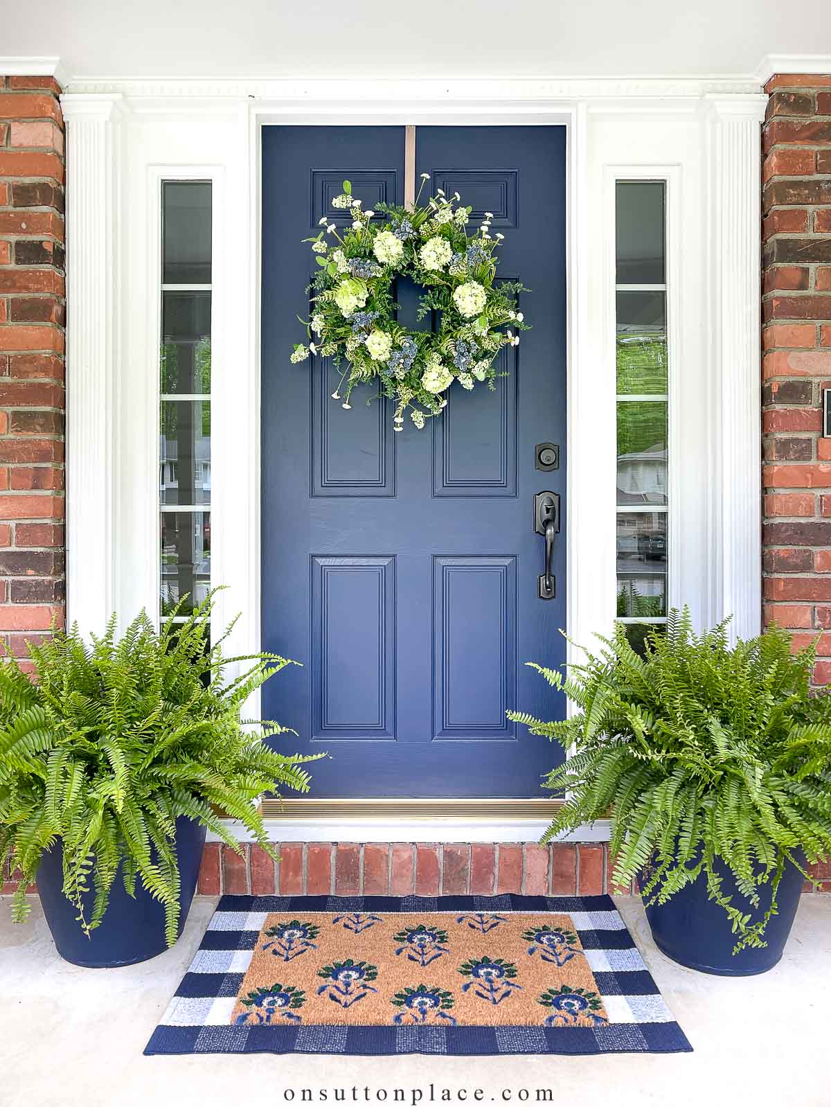 Our Two Blue Front Door Colors - On Sutton Place