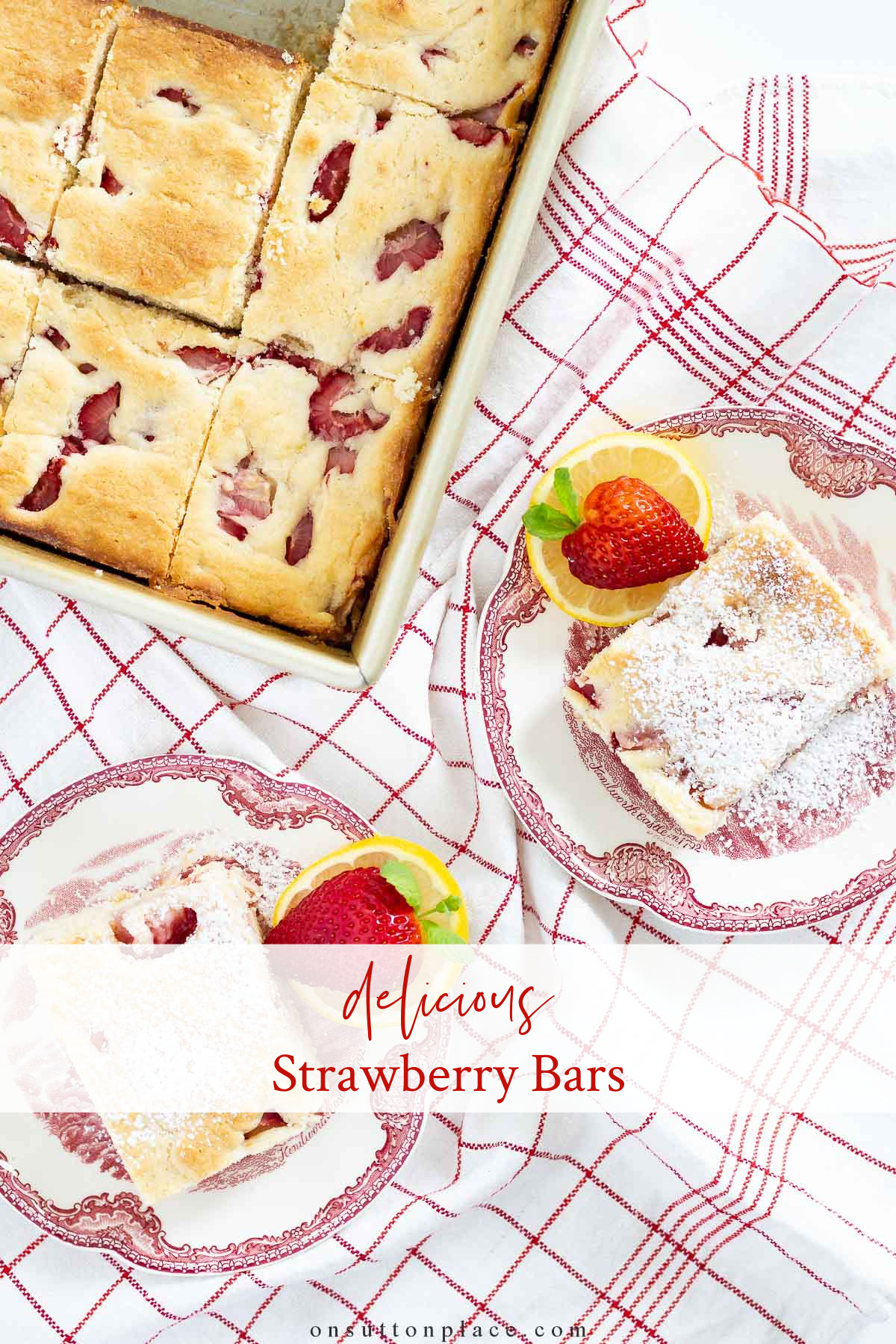 Easy Fresh Strawberry Bars Recipe On Sutton Place