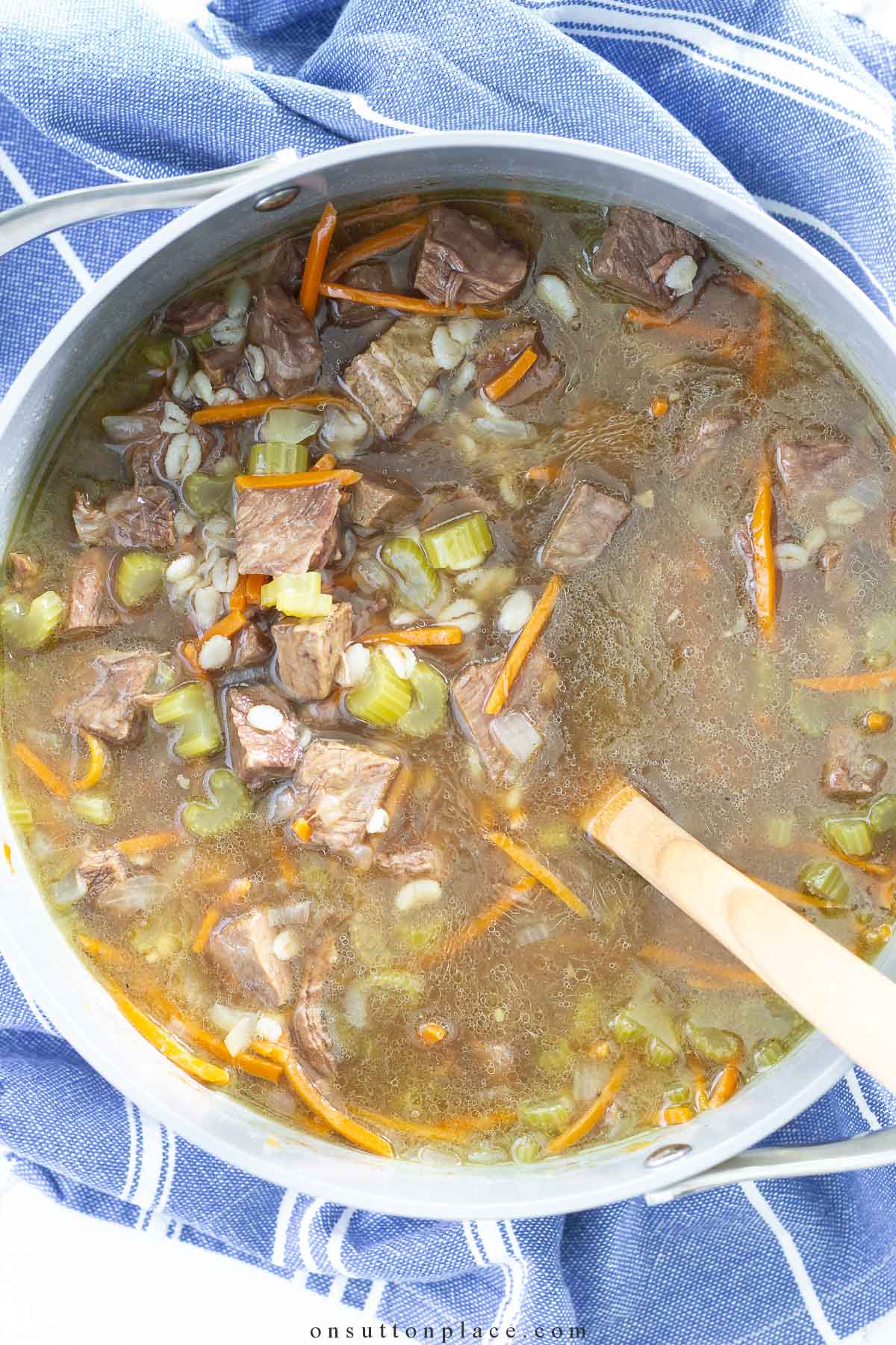 Hearty Beef Barley Vegetable Soup - Danas Table