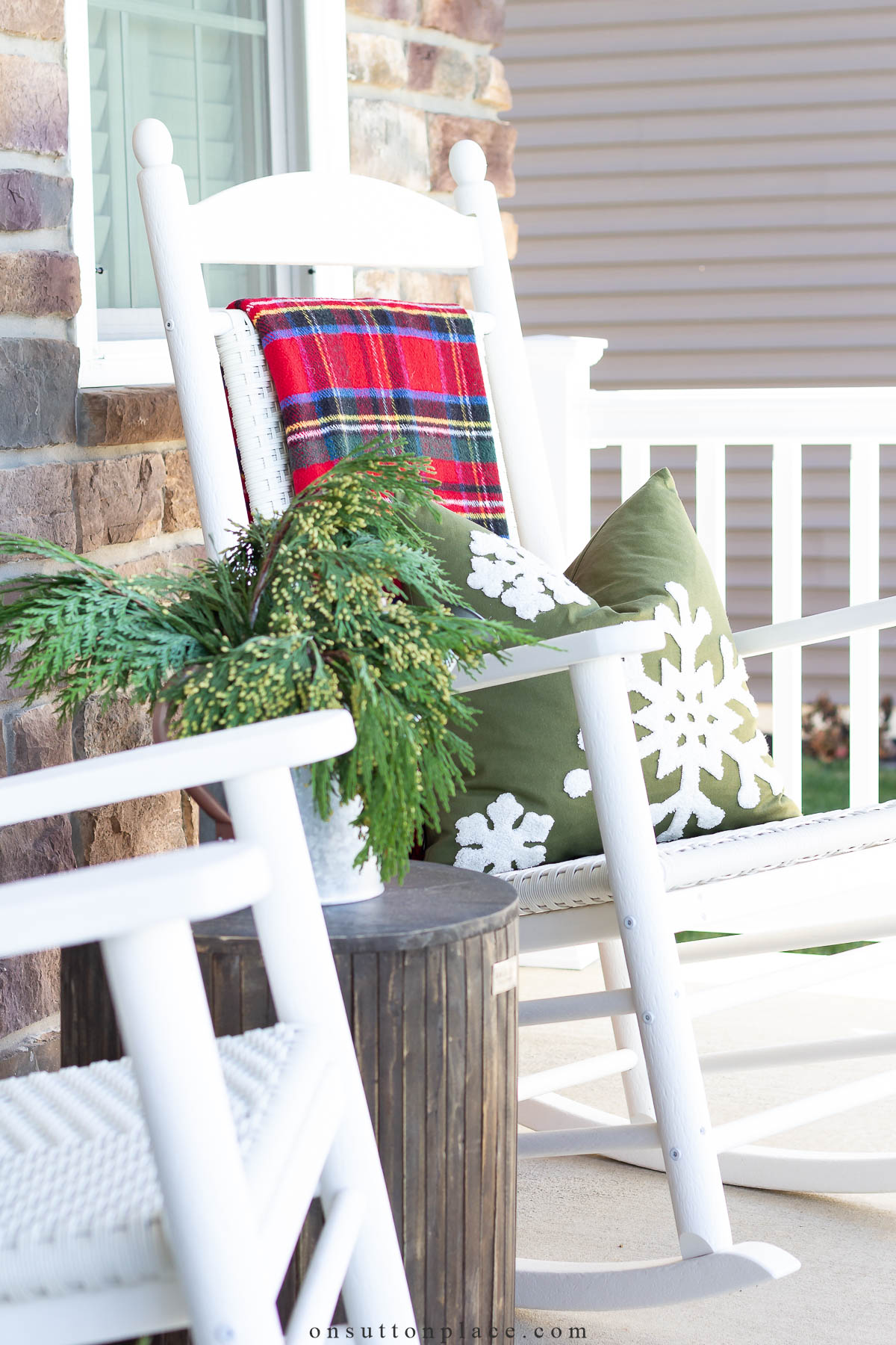 Festive & Frugal Christmas Porch Decor - On Sutton Place